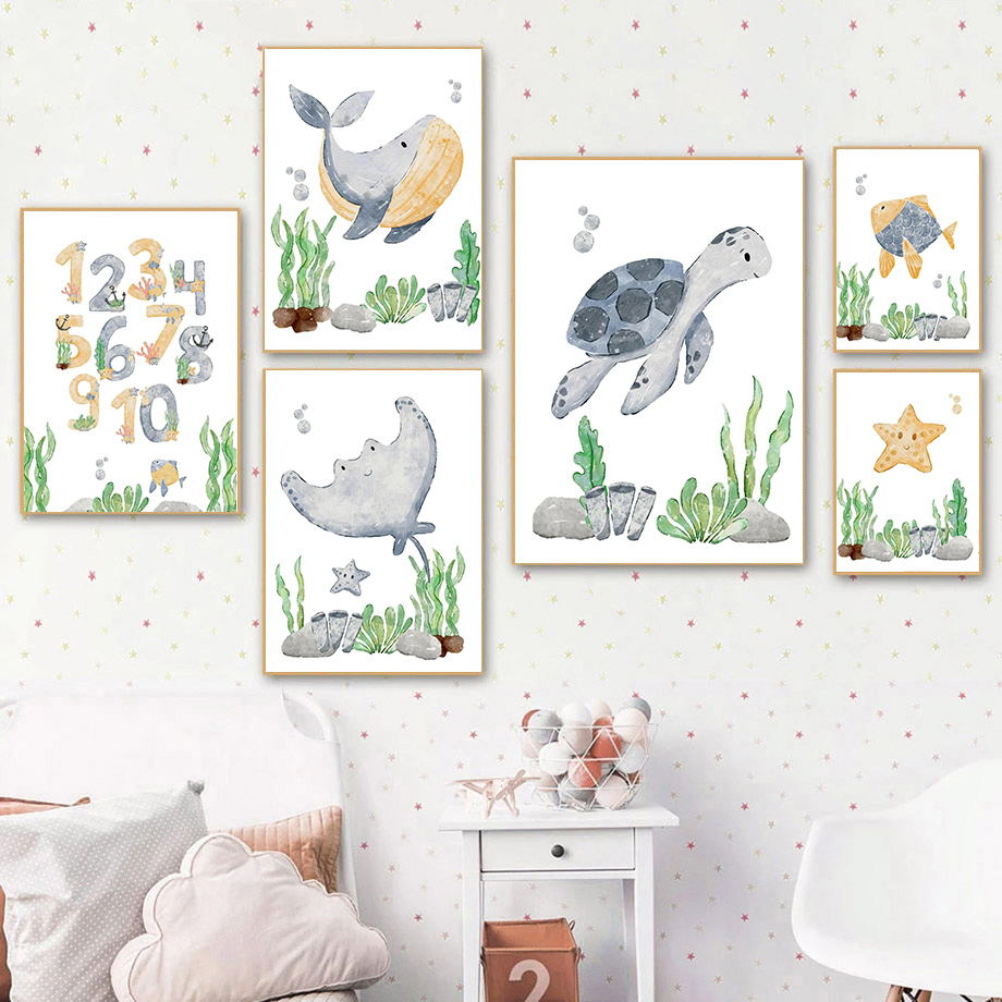 Teufelsfisch Wal Seepferdchen  – Baby Nursery Ocean Bewertung und Preis
