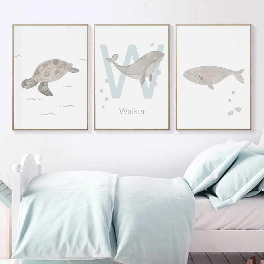 Benutzerdefinierte Name Wal Ok – Baby Nursery Ocean Bewertung und Preis