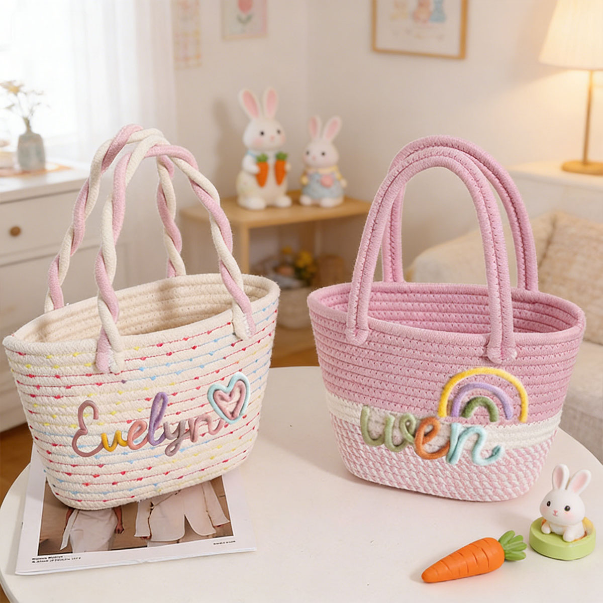 1 Stück personalisierte gefloc – Storage Basket Fabric Bewertung und Preis