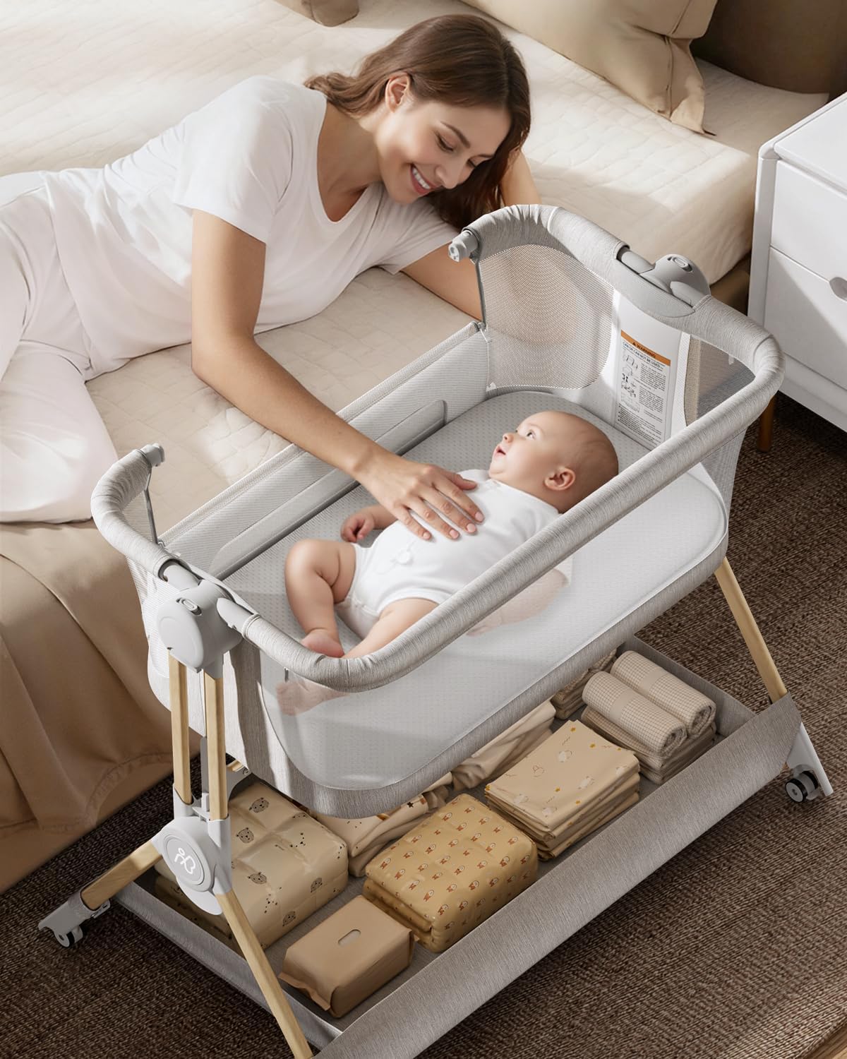 3-in-1 Beistellbett Ein-Klick- – Bassinet Bedside Sleeper Bewertung und Preis