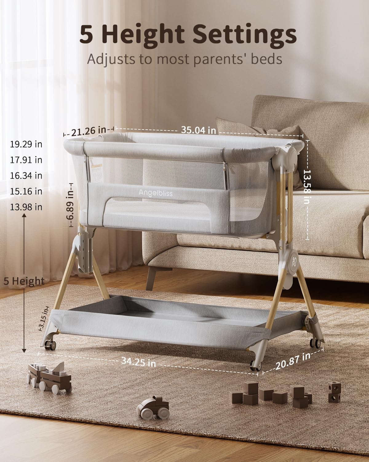 3-in-1 Beistellbett Ein-Klick- – Bassinet Bedside Sleeper Bewertung und Preis